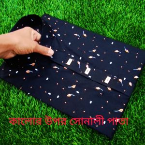 কালোর উপর সোনালি পাতা কোড [১০৪]